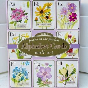 eeBoo Alphabet Flash Cards Wall Art Fairies in the Garden Full Set Unused In Box
